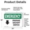 Signmission Electrical Propane Shutoff Switch With Symbol Emergency Sign, Vinyl Decal, 24in x 18in, 2PK OS-2PACK-EM-D-1824-L-10291 - alternate 5